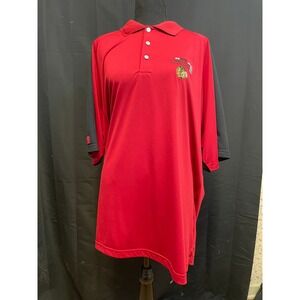 ANTIGUA Blackhawks 2010 Stanley Cup Champ Polo Shirt XL Red‎ NHL Team Gear